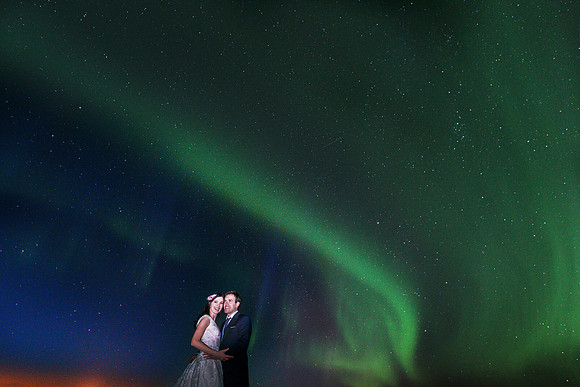 Northern Lights Wedding Photography- borealis wedding Iceland